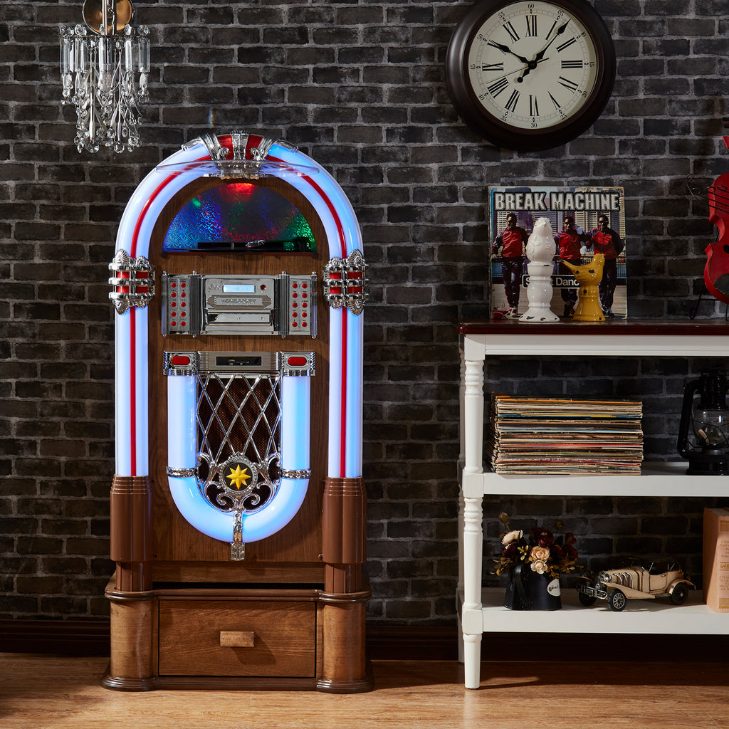 Taurus II Jukebox Stand — Oak
