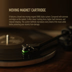 Huygens Bluetooth Record Player with Built-in Speakers