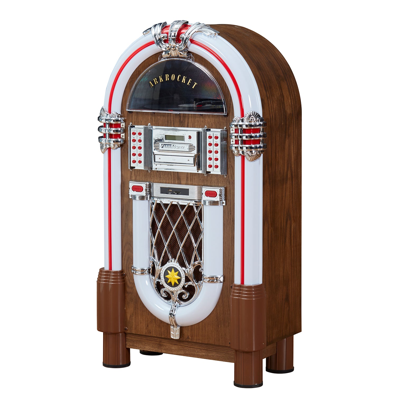 Taurus II Mid-Size Jukebox - Oak