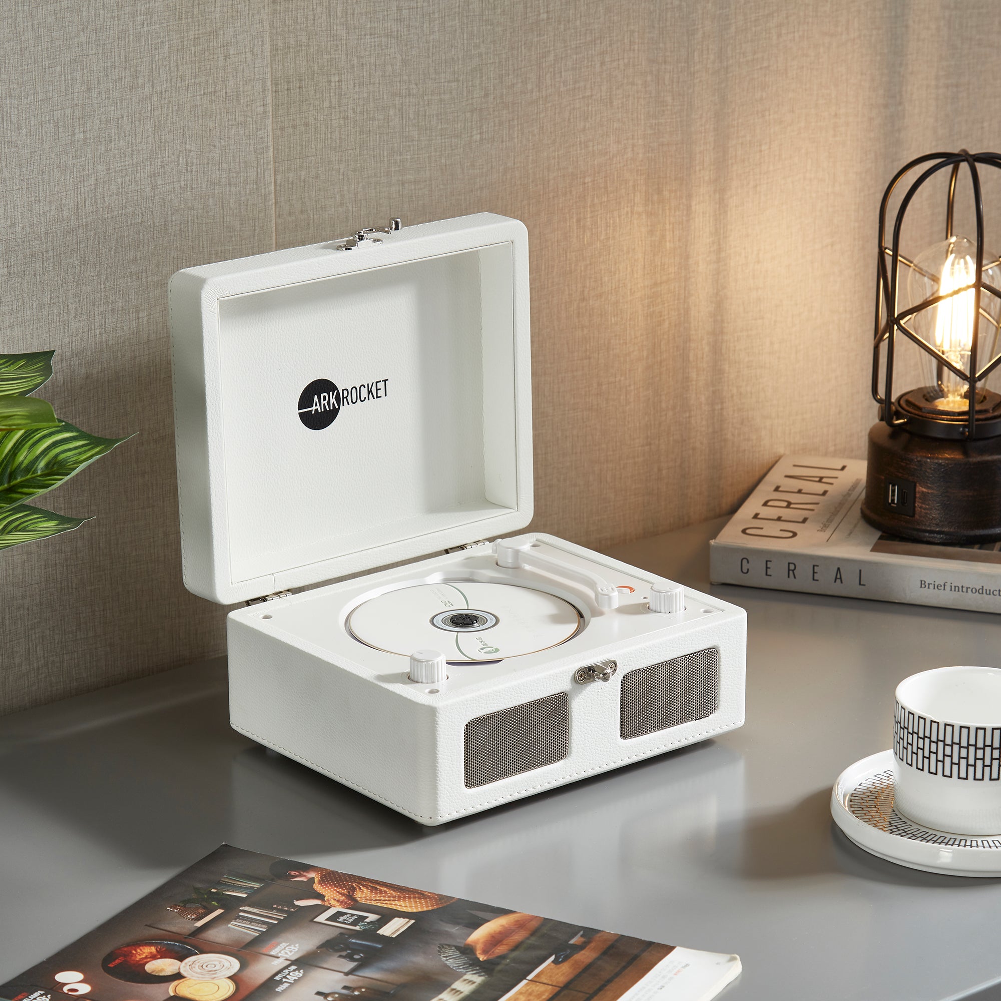 Ginny Portable Mini Bluetooth CD Player - White