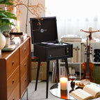 Discovery II Console Record Player - Black