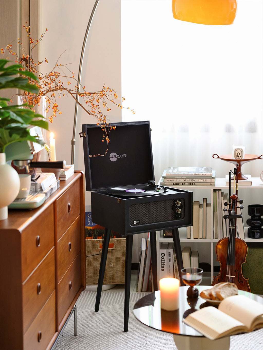 Discovery II Console Record Player - Black