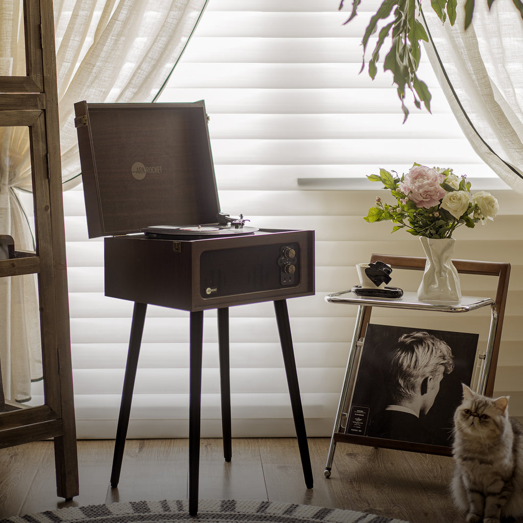 Discovery II Bluetooth Console Record Player - Espresso