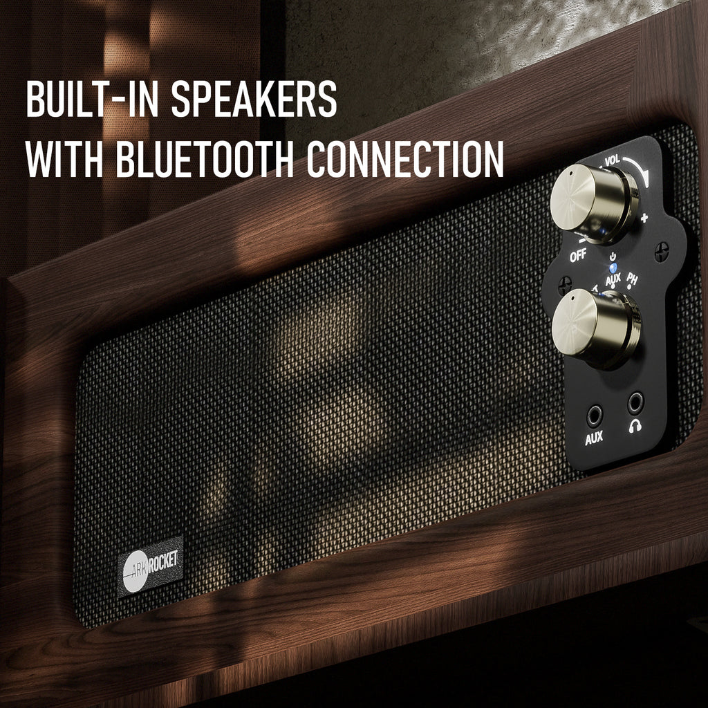 Discovery II Bluetooth Console Record Player - Espresso