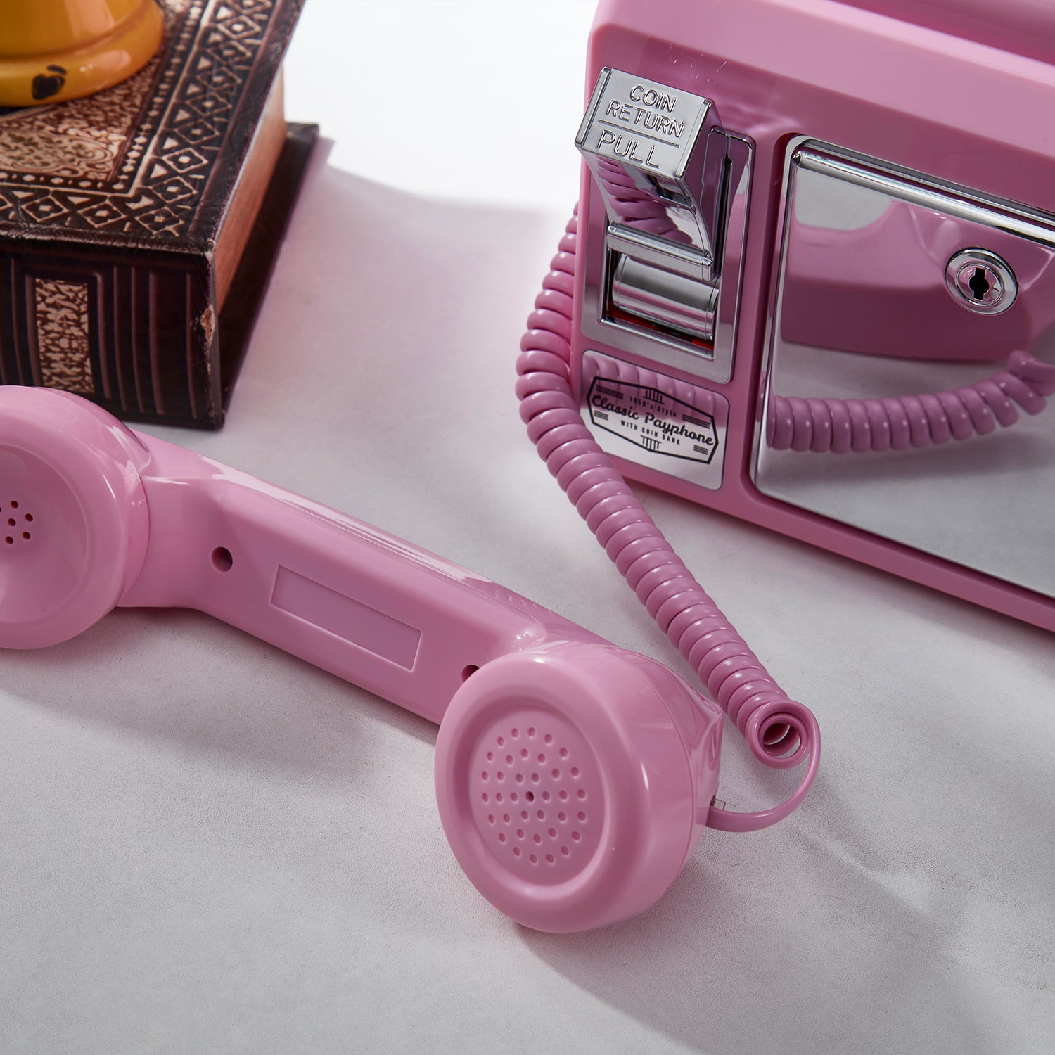 Ryan Bros. American Retro 1950's Payphone with Coin Bank - Pink