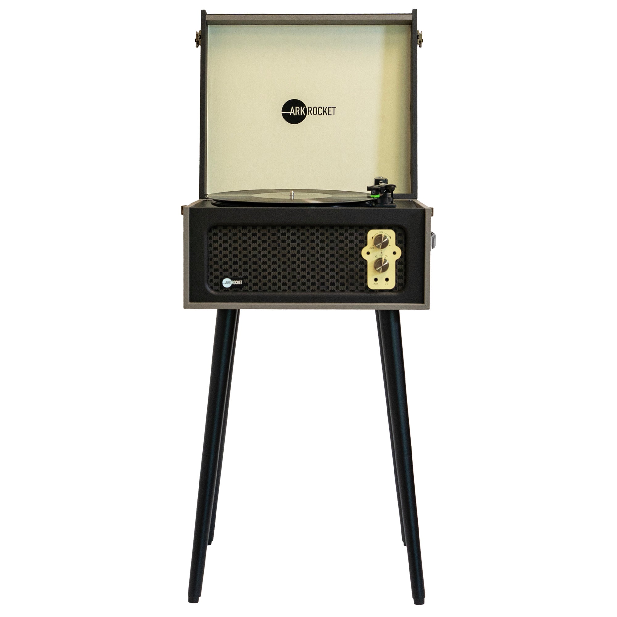 Discovery II Bluetooth Record Player Stand — Grey — view 1