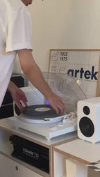 Polaris II LED Turntable System — illuminated platter with 40W bookshelf speakers