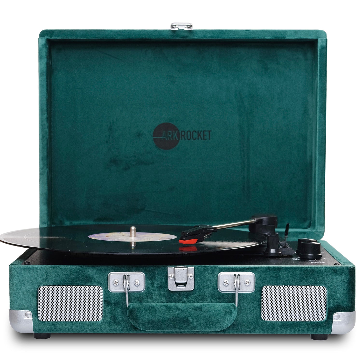 Curiosity III Suitcase Bluetooth Turntable — Green Velvet — view 1