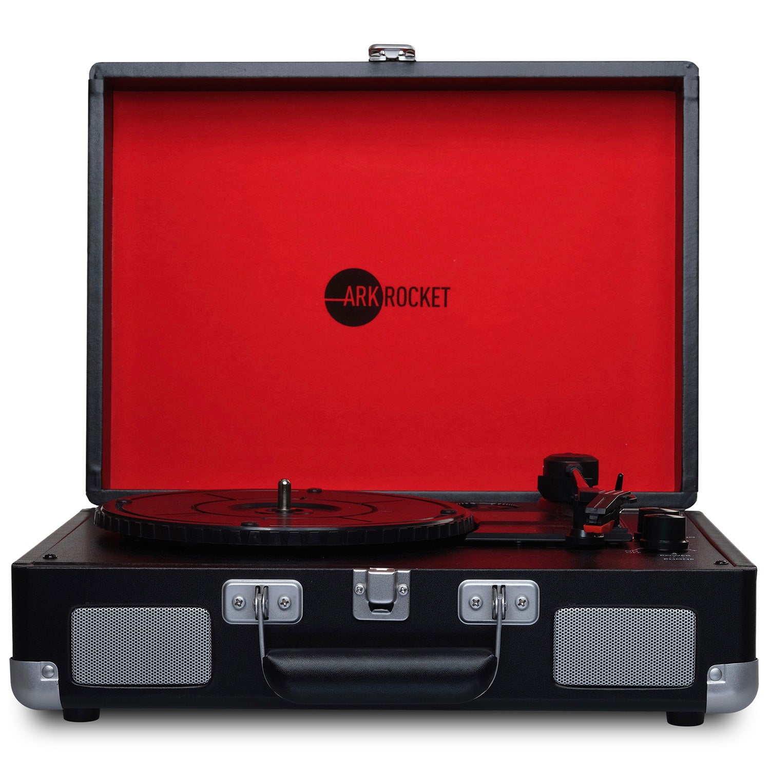 Curiosity III Suitcase Bluetooth Turntable — Black & Red — view 1