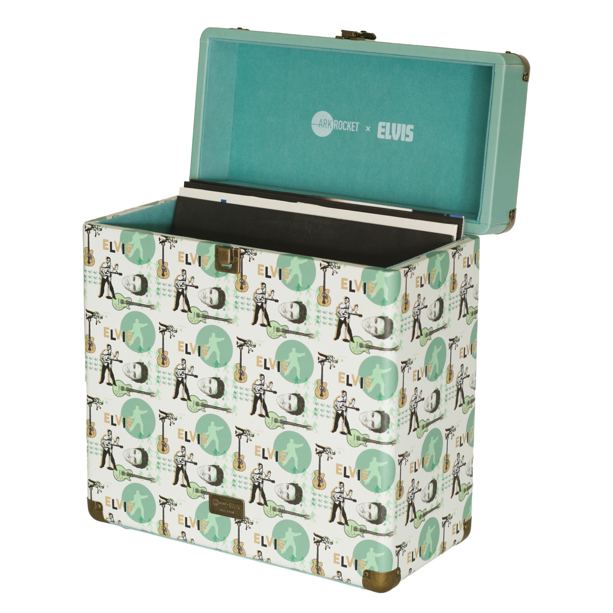 Elvis Presley Records Storage Case — Turquoise — view 1