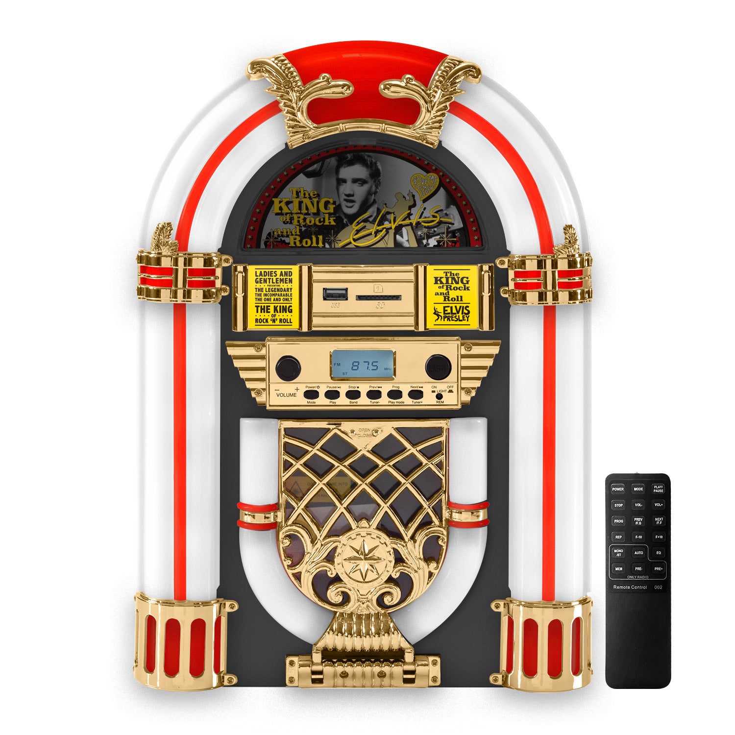 Athena ’68 Mini Jukebox & Tabletop CD Player — Elvis Edition — view 1